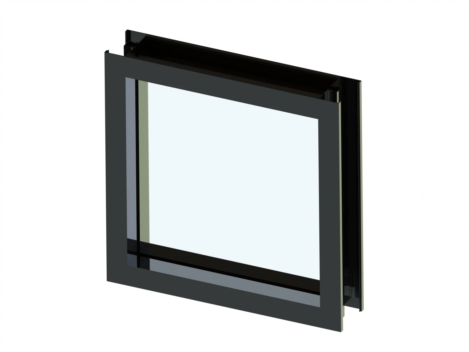 Aluminium Glass Fixed Window 3D Model .c4d .max .obj .3ds .fbx .stl .blend