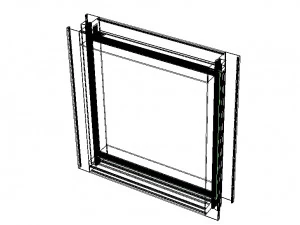 Aluminium Glass Fixed Window 3D Model