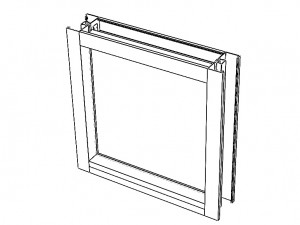 Aluminium Glass Fixed Window 3D Model