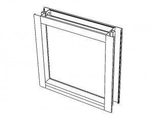 Aluminium Glass Fixed Window 3D Model