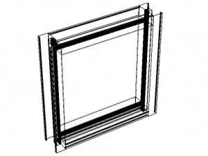 Aluminium Glass Fixed Window 3D Model