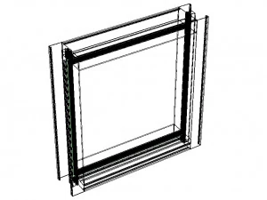 Aluminium Glass Fixed Window 3D Model