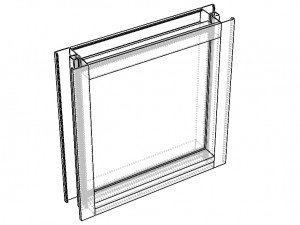 Aluminium Glass Fixed Window 3D Model