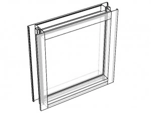 Aluminium Glass Fixed Window 3D Model