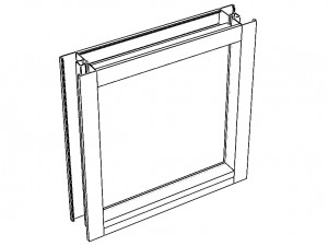 Aluminium Glass Fixed Window 3D Model