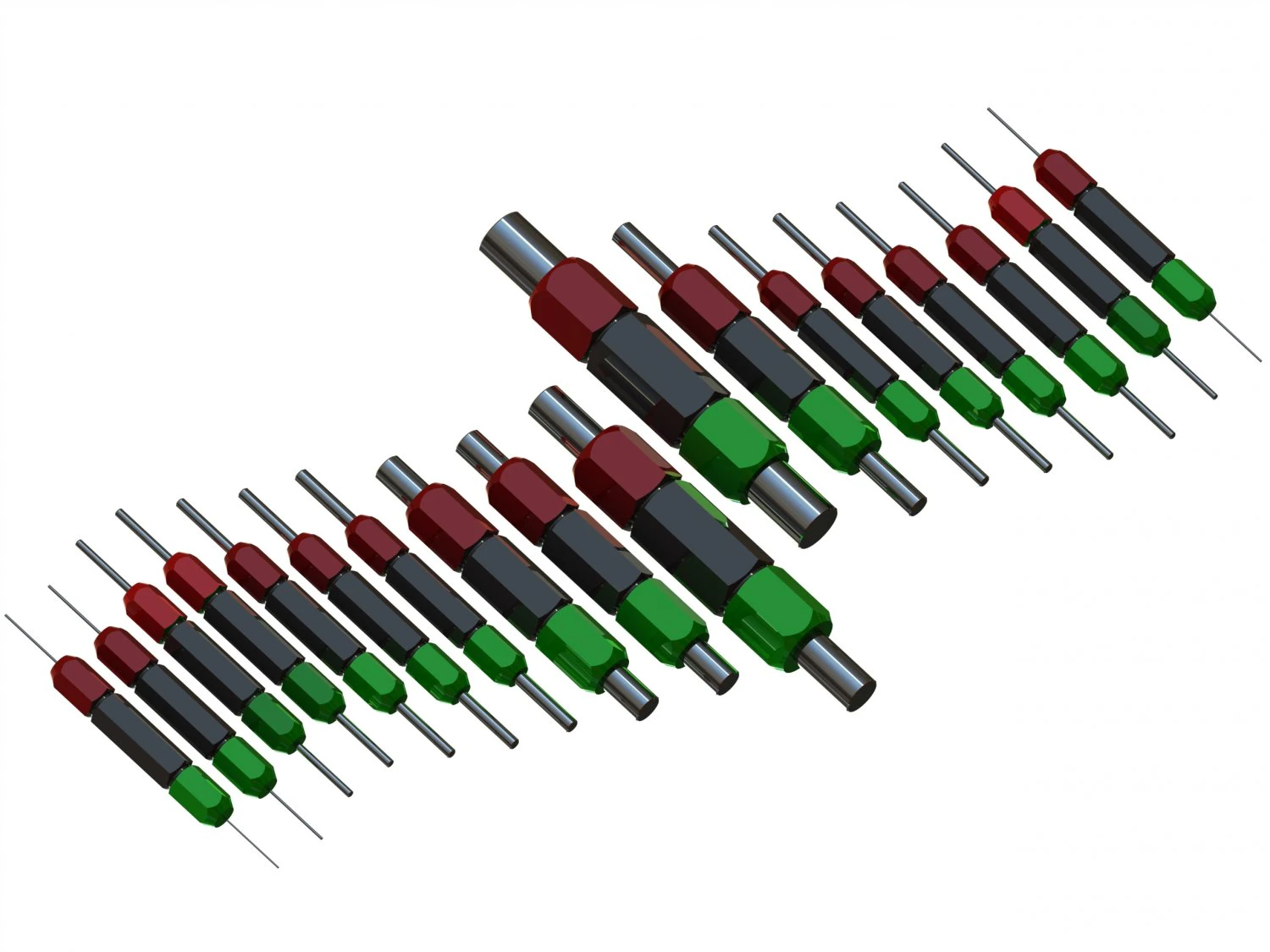 Reversible Type Plug Gauge Set for Measuring Range Up to 22 mm 3D Model .c4d .max .obj .3ds .fbx .stl .blend 