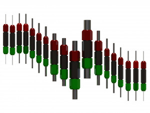 Reversible Type Plug Gauge Set for Measuring Range Up to 22 mm 3D Model