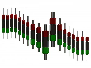 Reversible Type Plug Gauge Set for Measuring Range Up to 22 mm 3D Model