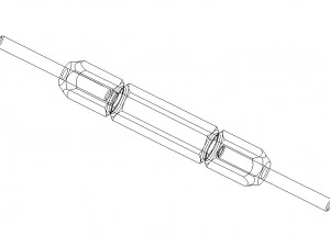 Reversible Type Plug Gauge Set for Measuring Range Up to 22 mm 3D Model