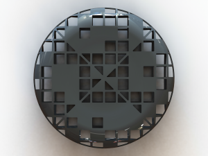 Grey Circular Shape Bench Modelo 3D