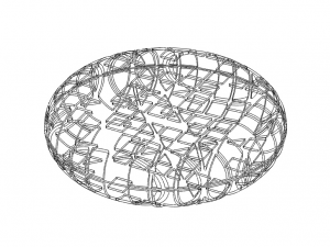 Grey Circular Shape Bench Modelo 3D