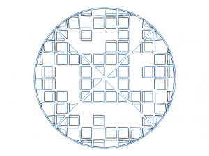 Grey Circular Shape Bench Modelo 3D