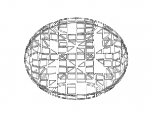 Grey Circular Shape Bench Modelo 3D