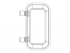 Hanging Stainless Steel Waste Bin Modello 3D