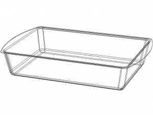 Cooking Mould Rectangle 25X38CM 3D-Modell