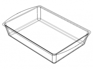 Cooking Mould Rectangle 25X38CM 3D-Modell