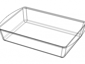 Cooking Mould Rectangle 25X38CM 3D-Modell