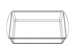 Cooking Mould Rectangle 25X38CM 3D-Modell