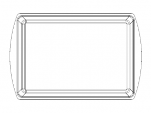 Cooking Mould Rectangle 25X38CM 3D-Modell