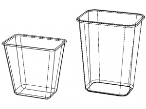PE Waste Bin 3D Modell