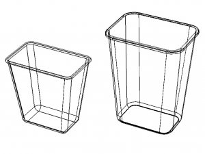 PE Waste Bin 3D Modell