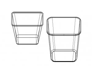PE Waste Bin 3D Modell
