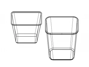 PE Waste Bin 3D Model