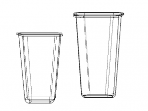 PE Waste Bin 3D Modell