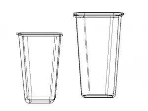 PE Waste Bin 3D Model
