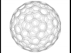 Wireframe Shape Geometric Honeycomb Sphere 3D Print Model