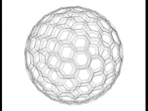 Wireframe Shape Geometric Honeycomb Sphere 3D 프린트 모델