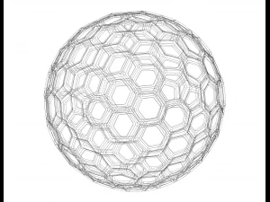 Wireframe Shape Geometric Honeycomb Sphere 3D Print Model