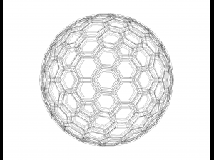 Wireframe Shape Geometric Honeycomb Sphere 3D 프린트 모델