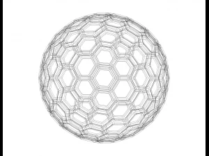 Wireframe Shape Geometric Honeycomb Sphere 3D Print Model