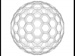 Wireframe Shape Geometric Honeycomb Sphere 3D 프린트 모델