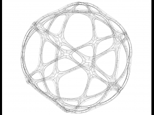 Wireframe Shape Geometric Sports Ball 3D Принт Модель