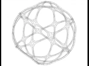 Wireframe Shape Geometric Sports Ball 3D Print Model