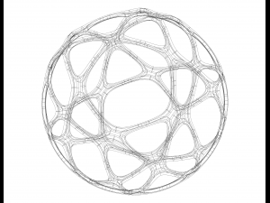 Wireframe Shape Geometric Sports Ball 3D Принт Модель