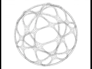 Wireframe Shape Geometric Sports Ball 3D Print Model