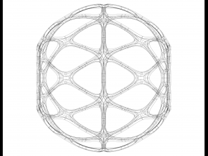 Wireframe Shape Geometric Sports Ball 3D Принт Модель