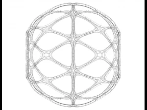 Wireframe Shape Geometric Sports Ball 3D Print Model