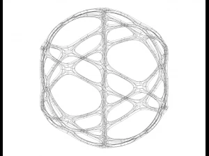 Wireframe Shape Geometric Sports Ball 3D Print Model