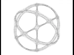 Wireframe Shape Geometric Sports Ball 3D Print Model