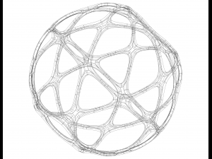 Wireframe Shape Geometric Sports Ball 3D Принт Модель