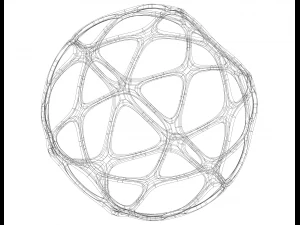 Wireframe Shape Geometric Sports Ball 3D Print Model