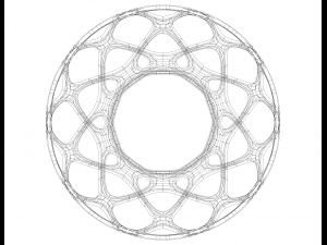 Wireframe Shape Geometric Sports Ball 3D Принт Модель