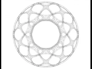 Wireframe Shape Geometric Sports Ball 3D Print Model
