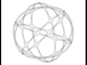Wireframe Shape Geometric Sports Ball 3D Print Model