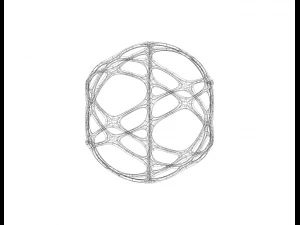 Wireframe Shape Geometric Sports Ball 3D Print Model