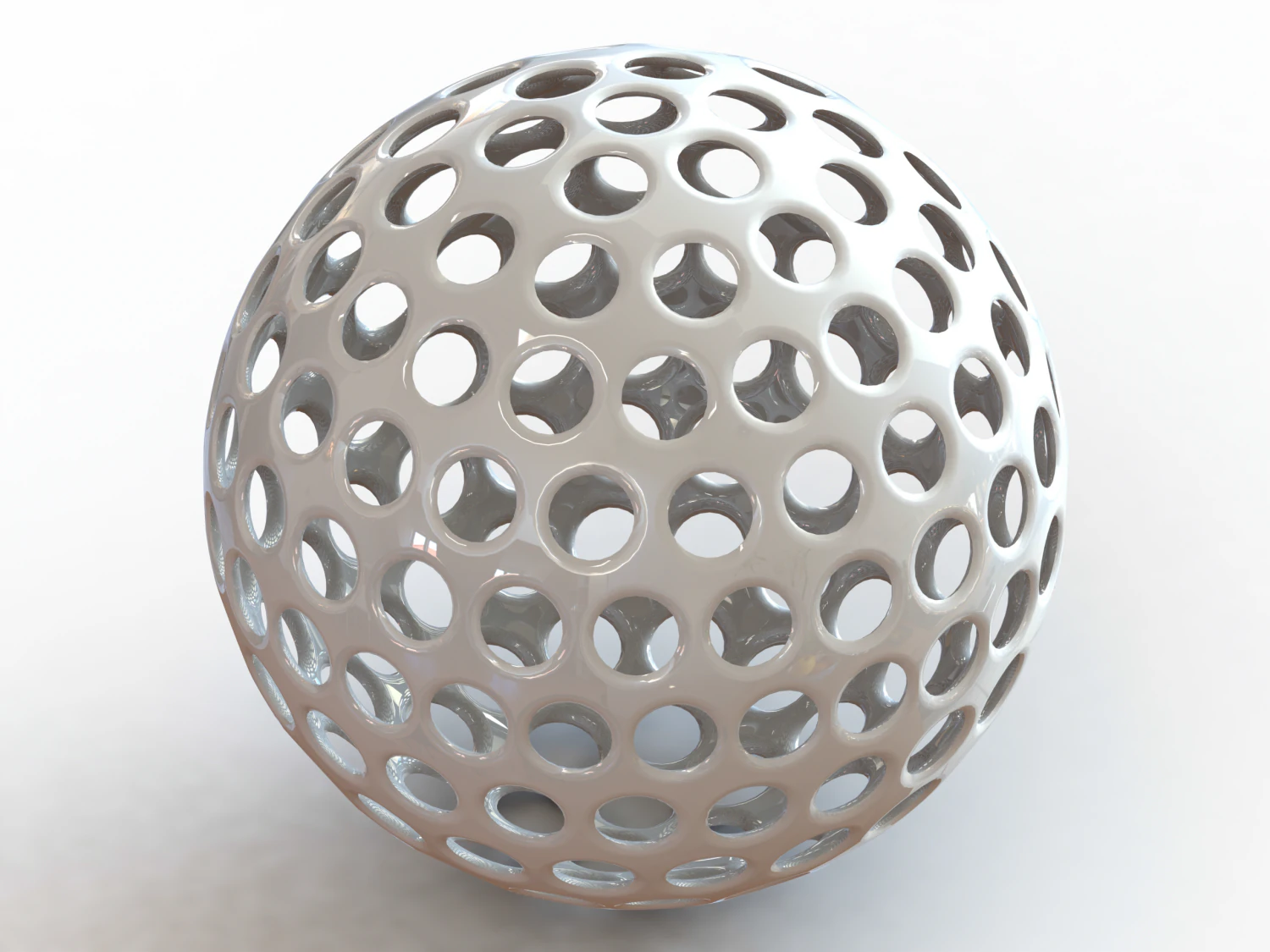 Wireframe Shape Geometric Golf Ball 3D Print Model .c4d .max .obj .3ds .fbx .stl .blend 